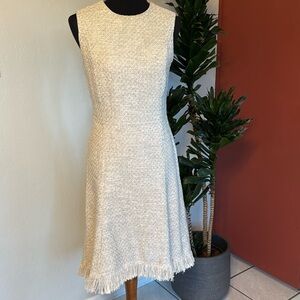 Elegant Cream Sleeveless Dress